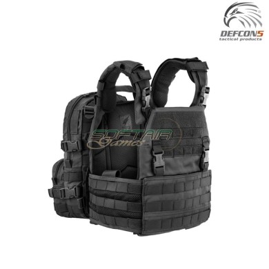 Tactical plate carrier + backpack BLACK defcon 5 (d5-bav21-b)