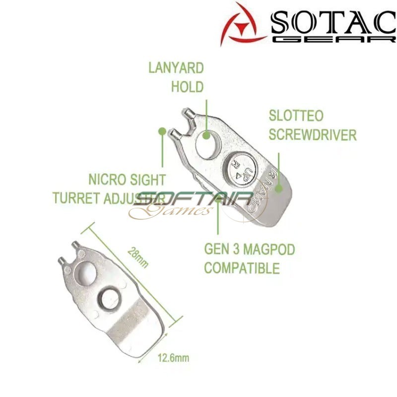 MT NANO Strumento di regolazione per Dot/Peq/Laser SILVER Sotac (sg-dh-0610-sv) MT NANO Strumento di regolazione per Dot/Peq/Laser SILVER Sotac (sg-dh-0610-sv)