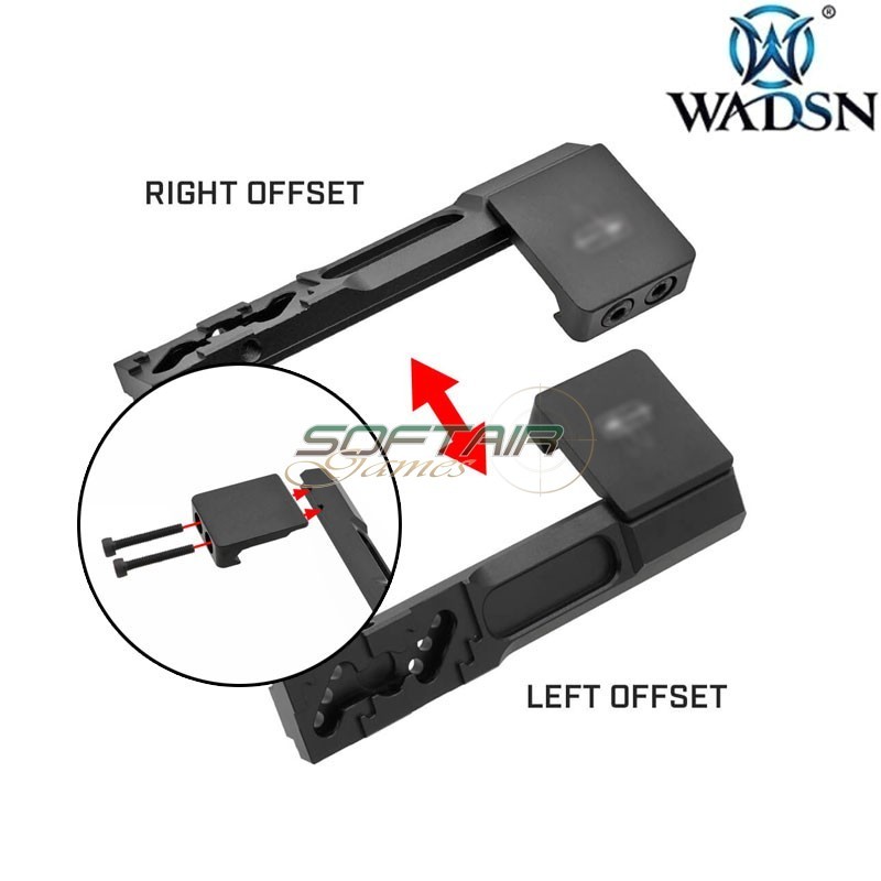 Thorntail OffSet mount LONG SBR BLACK per torcia Wadsn (wd02027-bk-lo)