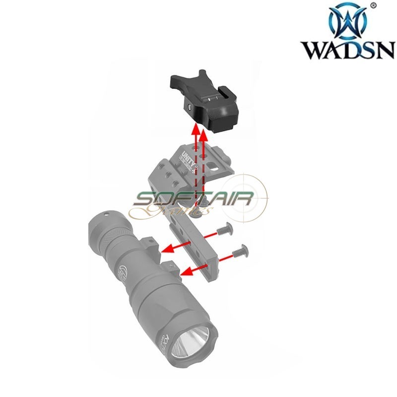 Tacca di mira Backup UNT. style DARK EARTH Wadsn (wdx058-de-lo)