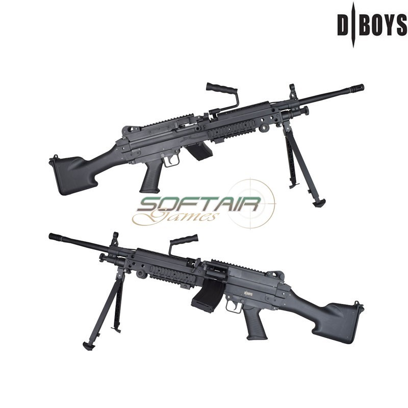 Electric machine gun M249 L Type BLACK Dboys (1891L) Electric machine gun M249 L Type BLACK Dboys (1891L)