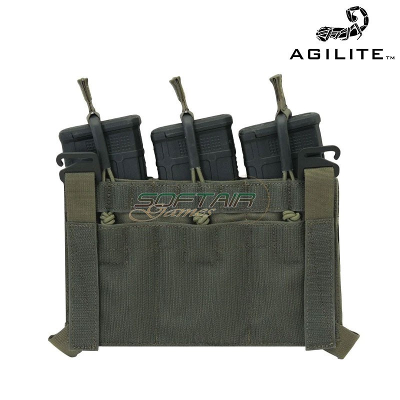 AG3™ PLACARD Triple Mag Pouch RANGER GREEN Agilite (8048rng1sz)