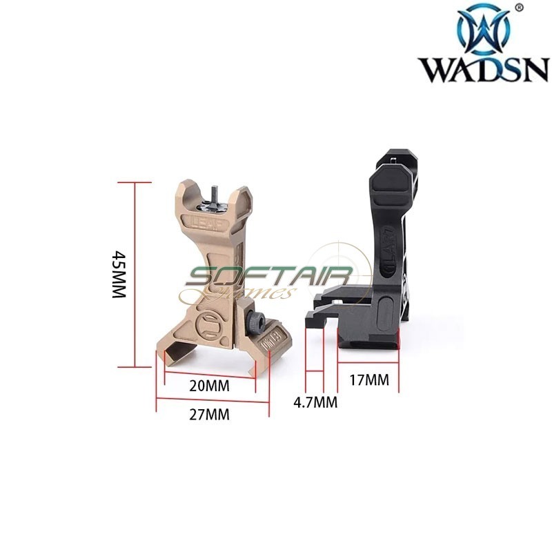 Iron Sight Leaf style DARK EARTH Wadsn (wdx041-de-lo)