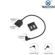 Remote cable 2.5mm Plug BLACK for 20mm rail WADSN (wd07027-bk)