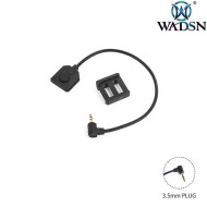Remote cable 3.5mm Plug BLACK for 20mm rail WADSN (wd07028-bk)