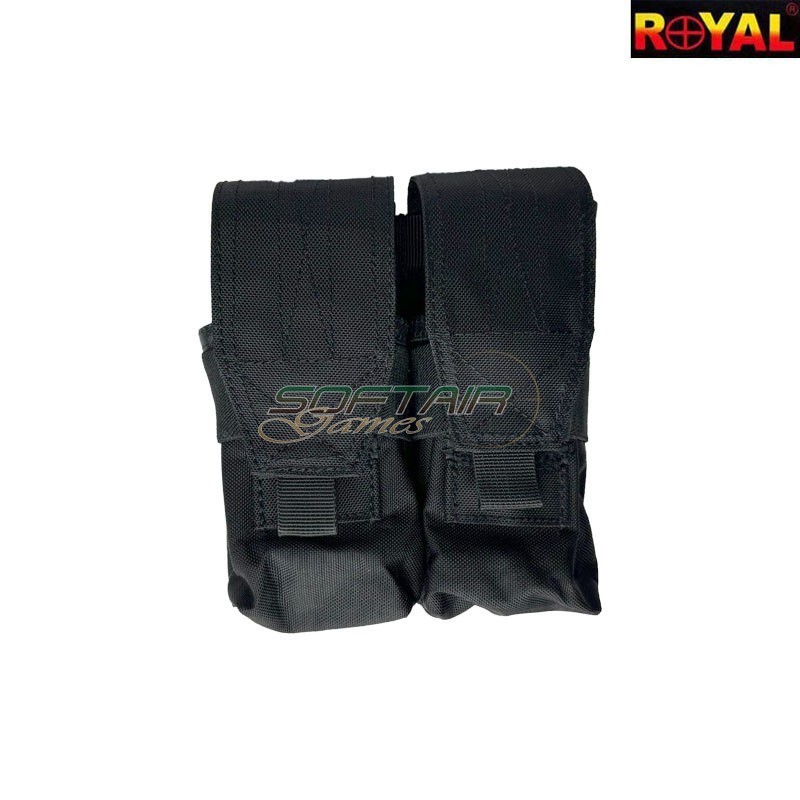 Double magazine pouch BLACK Royal (m4akdbk)