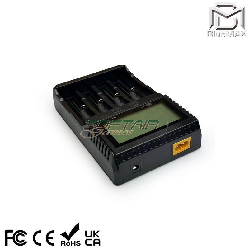Carica Batterie Intelligente a 4 Slot per 18650 Bluemax-power® (bmp-4slot-charger) Carica Batterie Intelligente a 4 Slot per 18650 Bluemax-power® (bmp-4slot-charger)