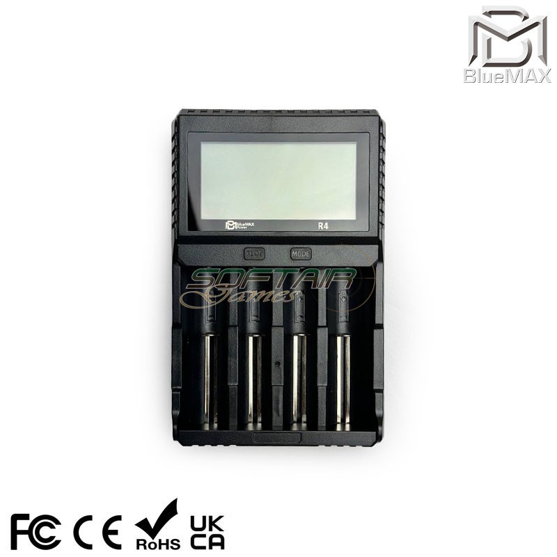 Intelligent Battery Charger 4-Slot for 18650 Bluemax-power® (bmp-4slot-charger)