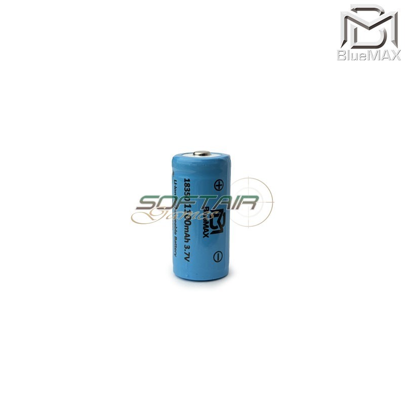 RECHARGEABLE battery 18350 3.7v 1100mAh Bluemax-power® (bmp-18350) RECHARGEABLE battery 18350 3.7v 1100mAh Bluemax-power® (bmp-18350)