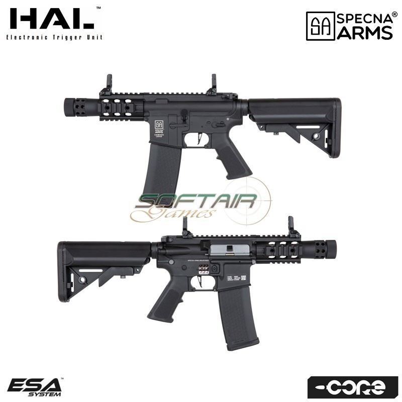 Electric rifle SA-C10 HAL ETU™ Assault Replica M4 Stubby Killer BLACK Core™ Specna Arms® (spe-01-041246)