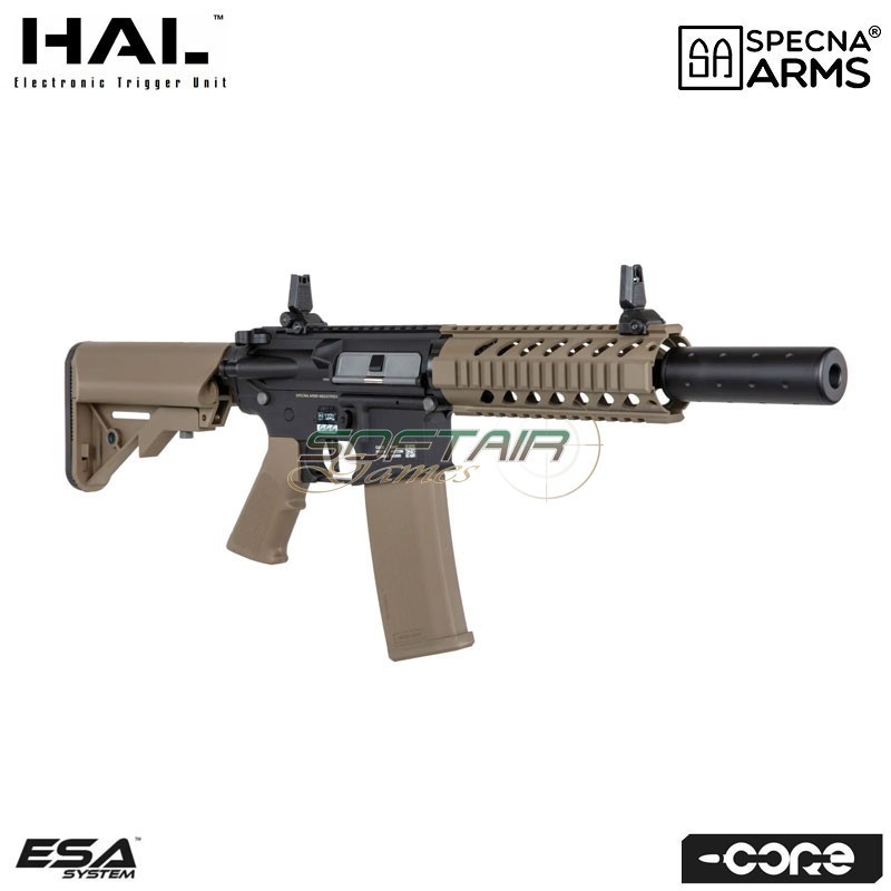 Electric rifle SA-C11 HAL ETU™ Assault Replica M4 Carbine Silenced HALF-TAN Core™ Specna Arms® (spe-01-041249)