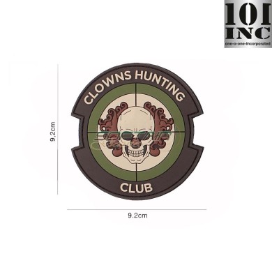 Patch 3d Pvc Clowns Hunting club 101 Inc (inc-3116)