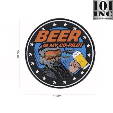 Patch 3D PVC Beer Is My Co-Pilot 101 inc (inc-9064)