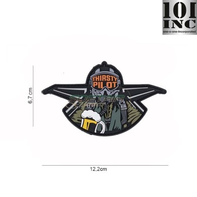 Patch 3D PVC Thirsty Pilot 101 inc (inc-10021)