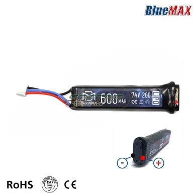 Batteria Lipo 7.4v X 600mah 20c Per Aep & Mp7/scorpion/mac10 Bluemax-power® (bmp-7.4x600-aep)