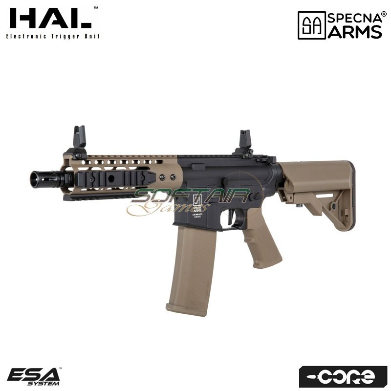 Fucile elettrico SA-C12 HAL ETU™ Assault Replica M4 Short Keymod HALF-TAN Core™ Specna Arms® (spe-01-041699)