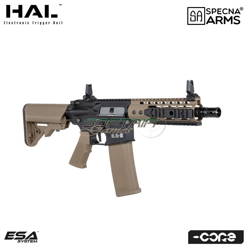Electric rifle SA-C12 HAL ETU™ Assault Replica M4 Short Keymod HALF-TAN Core™ Specna Arms® (spe-01-041699)