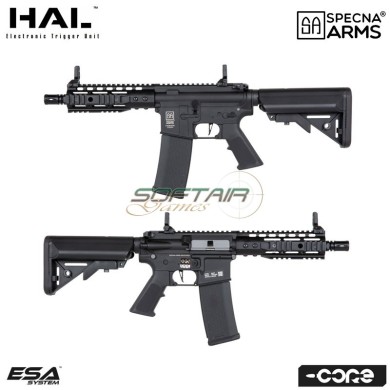 Electric rifle SA-C12 HAL ETU™ Assault Replica M4 Short Keymod BLACK Core™ Specna Arms® (spe-01-041698)