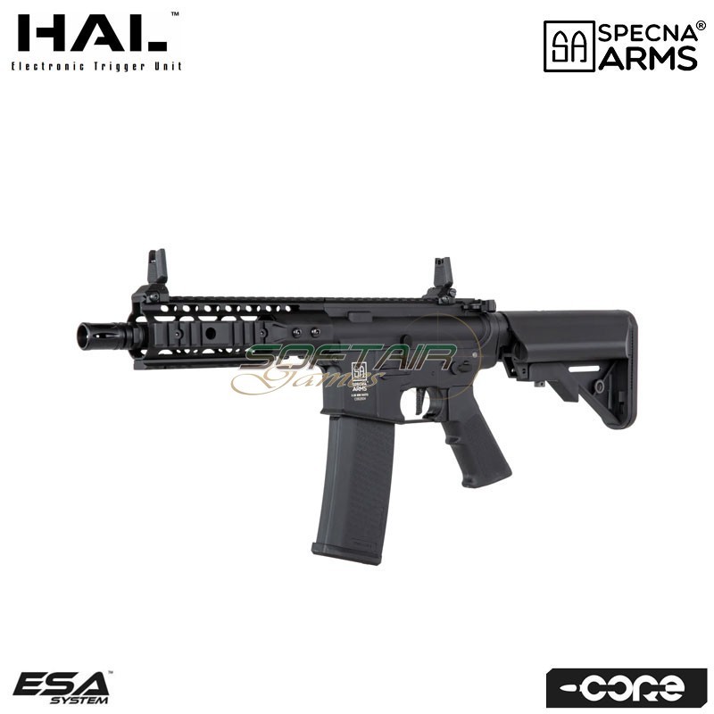 Fucile elettrico SA-C12 HAL ETU™ Assault Replica M4 Short Keymod BLACK Core™ Specna Arms® (spe-01-041698)
