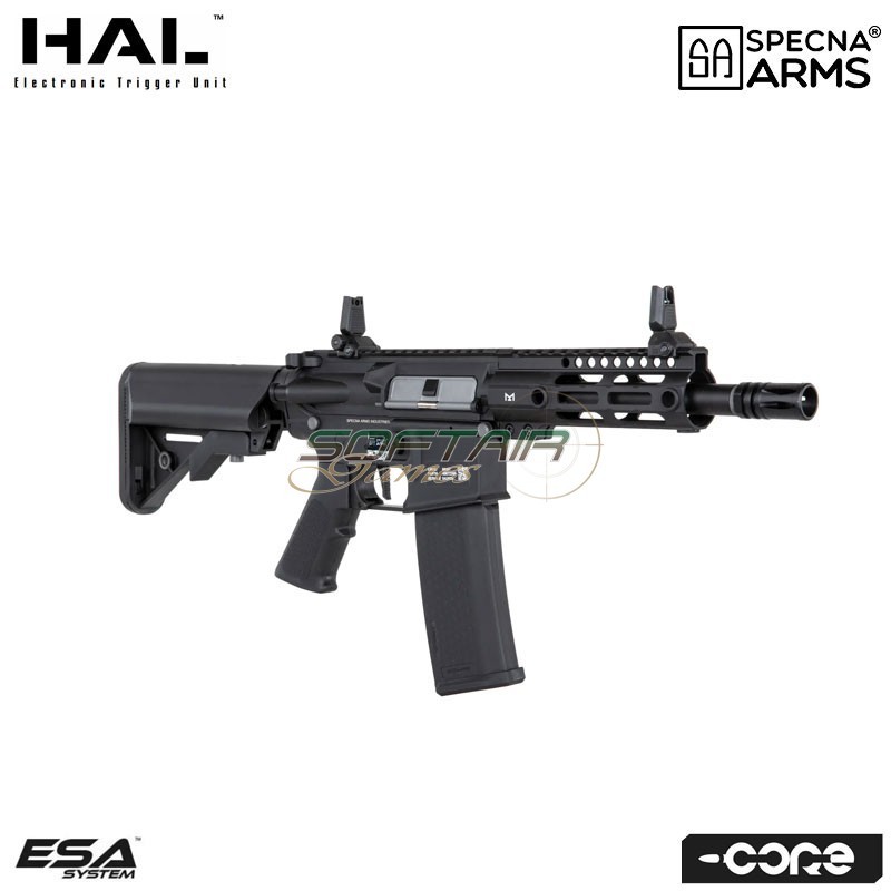 Electric rifle SA-C21 HAL ETU™ Assault Replica M4 LC Rex Short BLACK Core™ Specna Arms® (spe-01-042049)