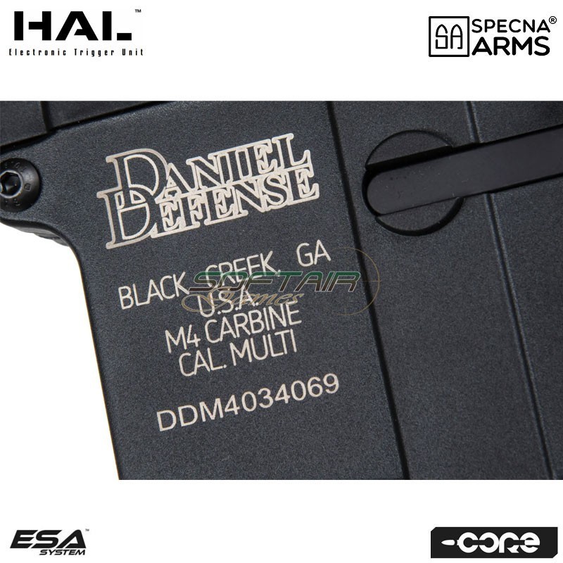 Electric rifle Daniel Defense® SA-C19 HAL ETU™ Assault Replica M4 MK18 Mod1 BLACK Core™ Specna Arms® (spe-01-041703)