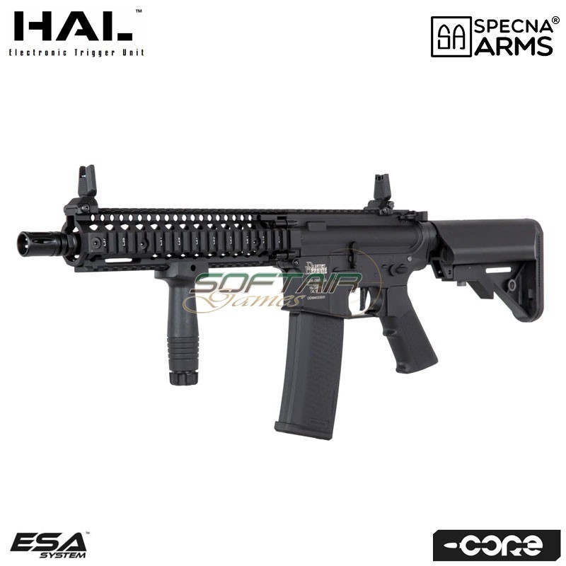 Fucile elettrico Daniel Defense® SA-C19 HAL ETU™ Assault Replica MK18 Mod1 BLACK Core™ Specna Arms® (spe-01-041703)