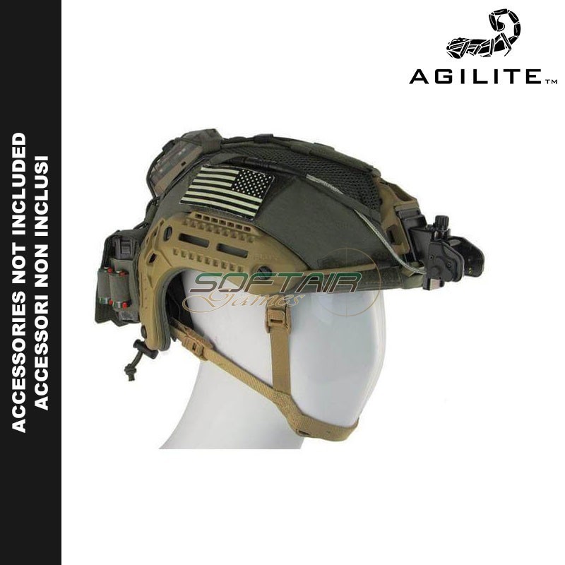 Telino Copri Elmetto MTEK FLUX Gen4 RANGER GREEN Agilite (8245RNG)