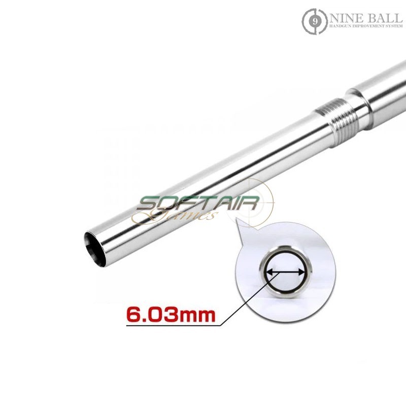 Canna di precisione LONG + adattatore 14mm CCW per G18C AEP da 168mm 6.03mm Nine Ball (nb-175786)