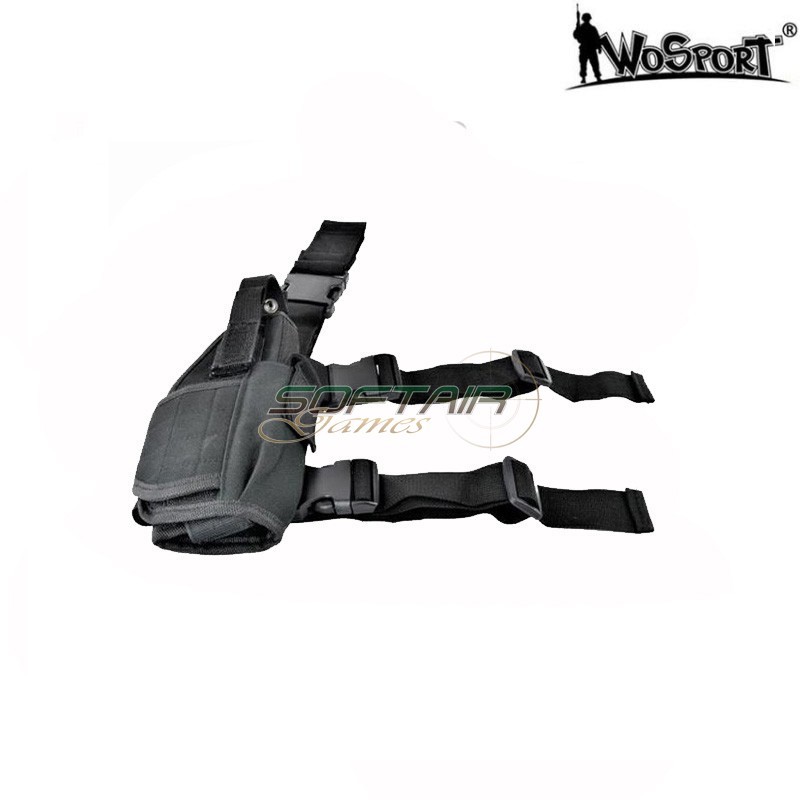 Fondina Cosciale Black Tornado Per Mano Destra Universale Wosport (wo-gb11b) Fondina Cosciale Black Tornado Per Mano Destra Universale Wosport (wo-gb11b)