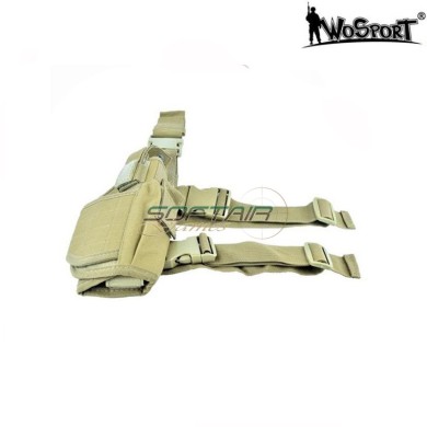 Airsoft Universal Holster Tan Tornado For Right Hand Wosport (wo-gb11t)