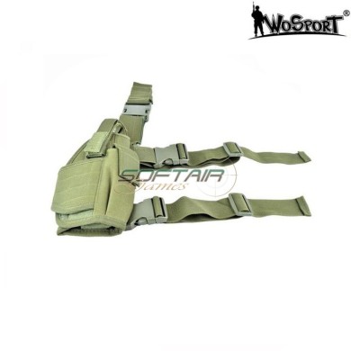 Fondina Cosciale Olive Drab Tornado Per Mano Destra Universale Wosport (wo-gb11v)