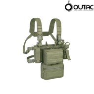 Combo Mini Chest rig + Backpack Poly OLIVE DRAB Outac (ot-rc202-kit-od)