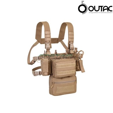 Combo Mini Chest rig + Backpack Poly COYOTE TAN Outac (ot-rc202-kit-ct)