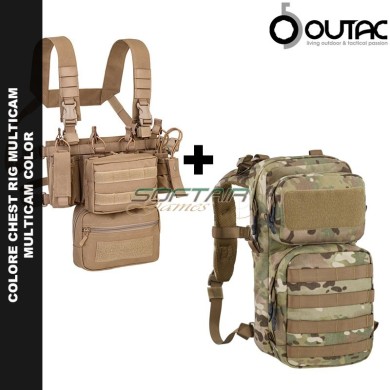 Combo Mini Chest rig + Backpack Poly MULTICAM Outac (ot-rc202-kit-mc)