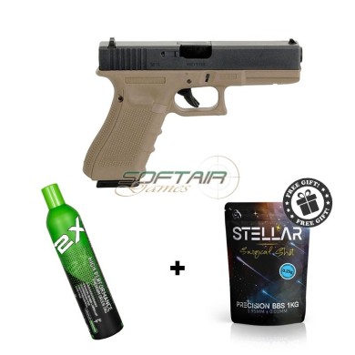 Gas Pistol G17 Gen 4 + Gas + FREE Perfect BB (sgw-bundle-04)