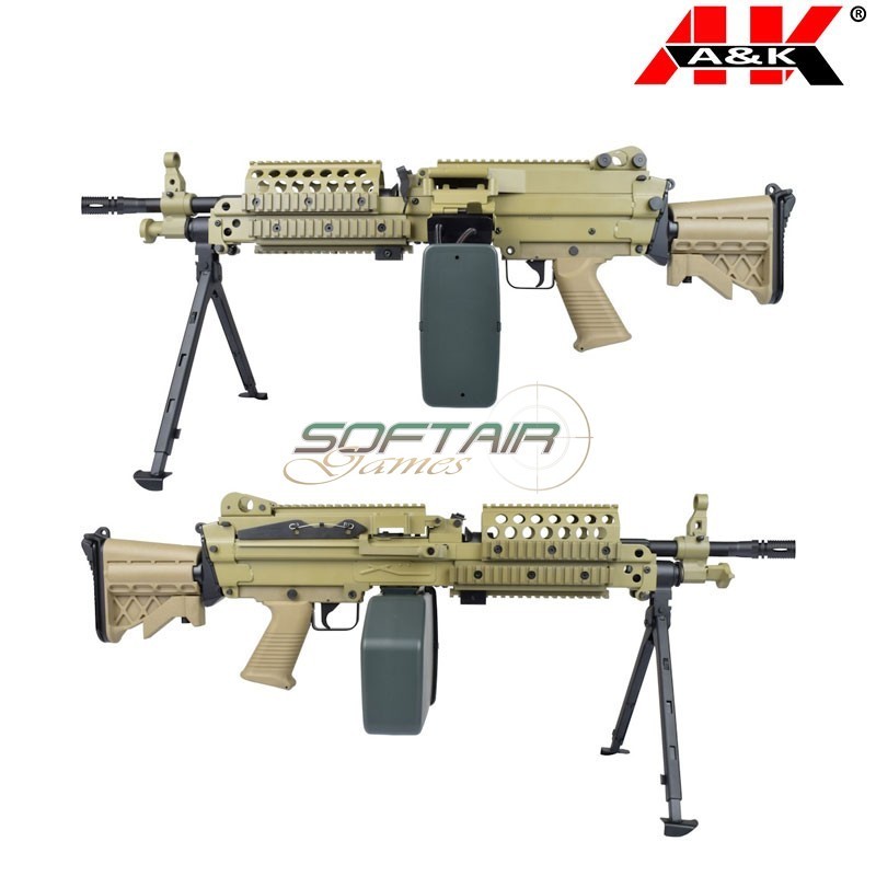 Mitragliatrice Elettrica New Gen. Mk46 Mod 0 DARK EARTH A&K (mk46t) Mitragliatrice Elettrica New Gen. Mk46 Mod 0 DARK EARTH A&K (mk46t)