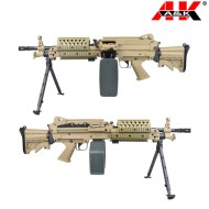 Mitragliatrice Elettrica Mk46 Mod 0 Polymer V. DARK EARTH A&K (mk46pt) Mitragliatrice Elettrica Mk46 Mod 0 Polymer V. DARK EARTH A&K (mk46pt)