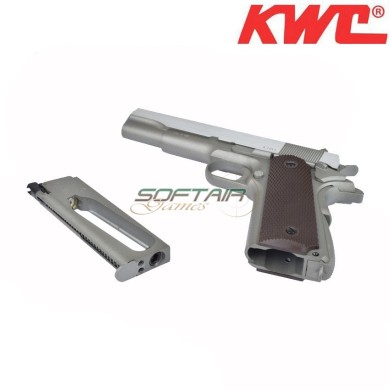 Pistola A Co2 Scarrellante 1911 Tactical Silver KWC (Kw-1911tacs)