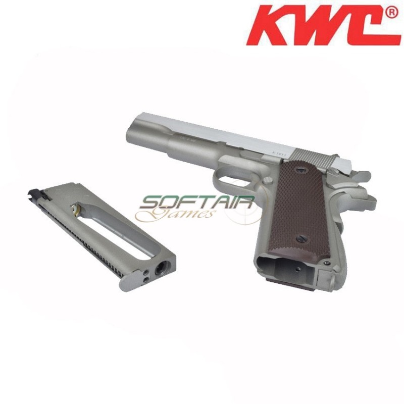 Pistola A Co2 Scarrellante 1911 Tactical Silver KWC (Kw-1911tacs)