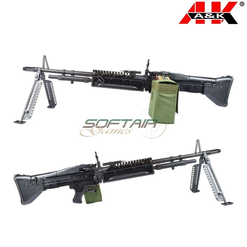 Mitragliatrice elettrica M60 Vietnam UPGRADED Ver. BLACK A&K (mk60n)