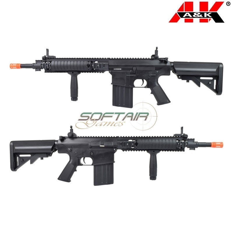 Fucile elettrico SR25 Full Metal BLACK A&K (aek-sr25k) Fucile elettrico SR25 Full Metal BLACK A&K (aek-sr25k)