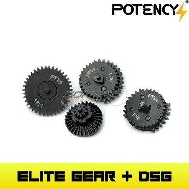 KIT ingranaggi ELITE GEAR 18:1 + DSG Potency® (PTY-KITDSG18)