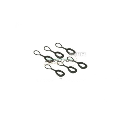 Set 6 Pezzzi Zipper Ring Puller Foliage Green Fma (fma-tb1048-fg)