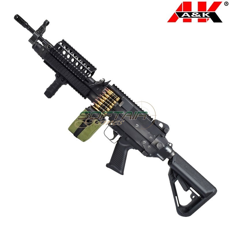 Electric Rifle MK46 EVO Battle Worn black A&K (mk46bwb)