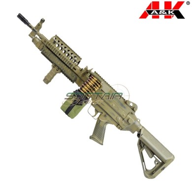 Electric Rifle MK46 EVO Battle Worn Dark Earth A&K (mk46bwt)