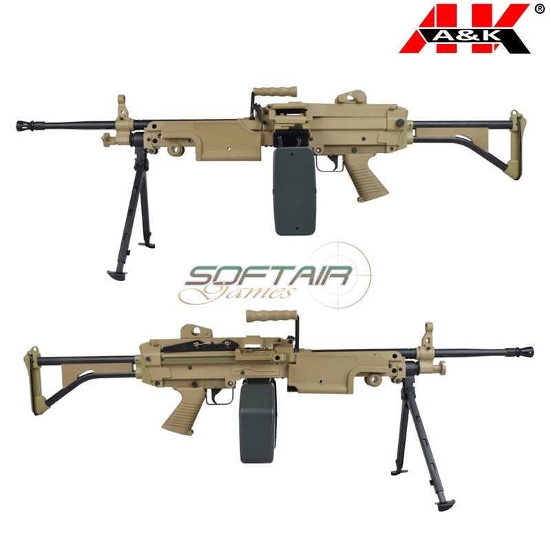 Electric Rifle M249-MK1 Polymer Version DARK EARTH A&K (m249-mk1pt)