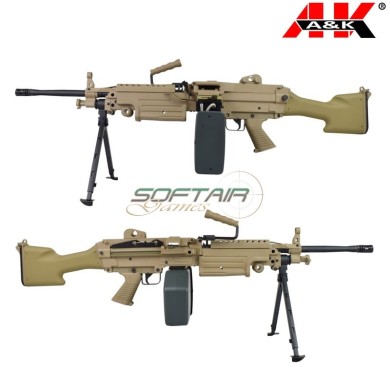 Electric rifle M249-MK2 Polymer version DARK EARTH A&K (m249-mk2pt)