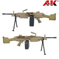 Electric rifle M249-MK2 Polymer version DARK EARTH A&K (m249-mk2pt)