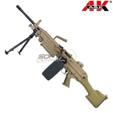 Electric rifle M249-MK2 Polymer version DARK EARTH A&K (m249-mk2pt)