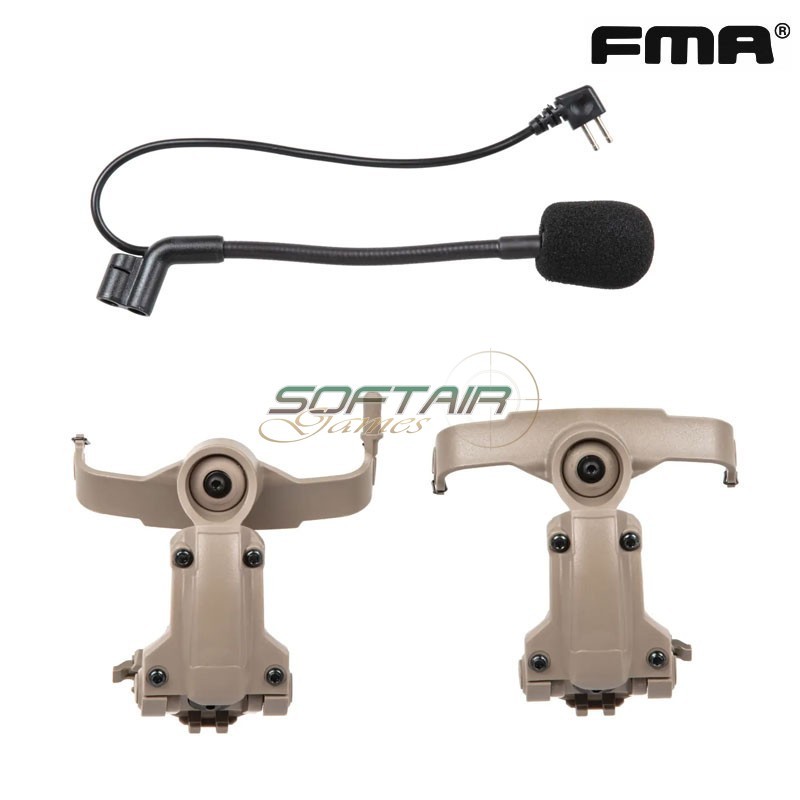 COM-AMP Helmet Rail Mount for COMTAC II o III - DARK EARTH FMA (fma-tb1443-de) COM-AMP Helmet Rail Mount for COMTAC II o III - DARK EARTH FMA (fma-tb1443-de)